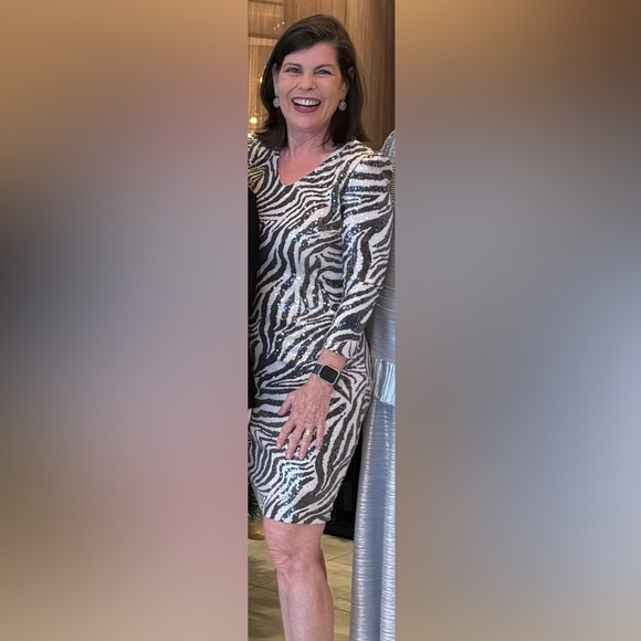 Colleen Lopez sequin zebra print dress - Picture 9 of 9